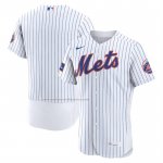 Camiseta Beisbol Hombre New York Mets Primera Sponsor Patch Autentico Blanco Camiseta Beisbol Hombre New York Mets Primera Sponsor Patch Autentico Blanco