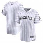 Camiseta Beisbol Hombre Colorado Rockies Primera Blanco Camiseta Beisbol Hombre Colorado Rockies Primera Blanco
