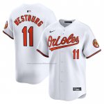 Camiseta Beisbol Hombre Baltimore Orioles Jordan Westburg Primera Limited Blanco Camiseta Beisbol Hombre Baltimore Orioles Jordan Westburg Primera Limited Blanco