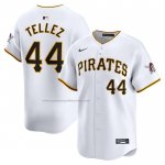Camiseta Beisbol Hombre Pittsburgh Pirates Rowdy Tellez Primera Limited Blanco