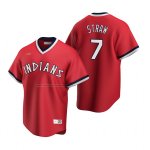 Camiseta Beisbol Hombre Cleveland Indians Myles Straw Cooperstown Collection Road Rojo Camiseta Beisbol Hombre Cleveland Indians Myles Straw Cooperstown Collection Road Rojo