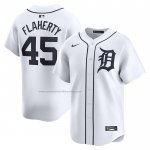 Camiseta Beisbol Hombre Detroit Tigers Jack Flaherty Primera Limited Blanco