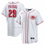 Camiseta Beisbol Hombre Cincinnati Reds TJ Friedl Primera Replica Blanco Camiseta Beisbol Hombre Cincinnati Reds TJ Friedl Primera Replica Blanco