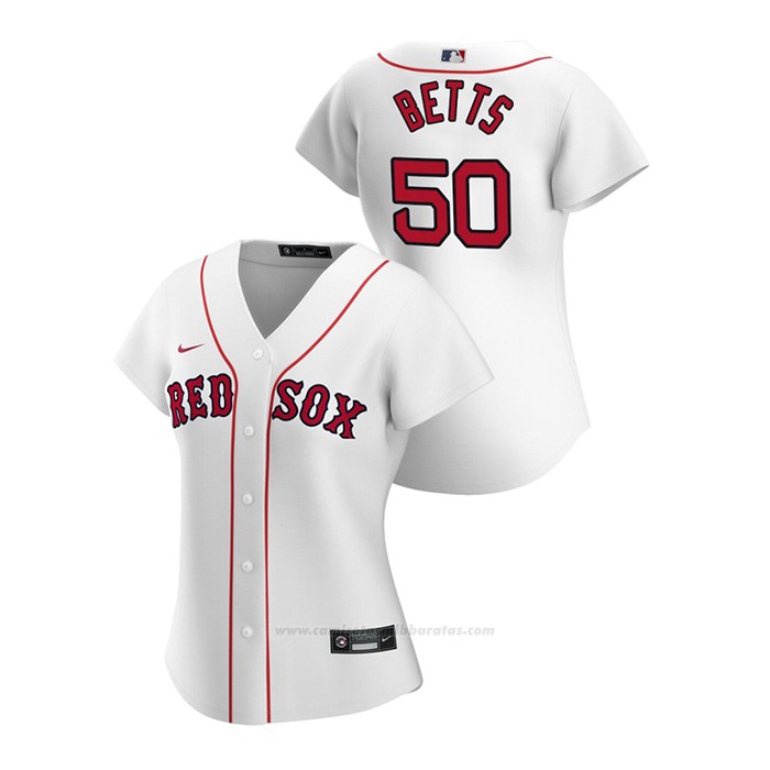 Camiseta Beisbol Mujer Boston Red Sox Mookie Betts 2020 Replica Primera ...